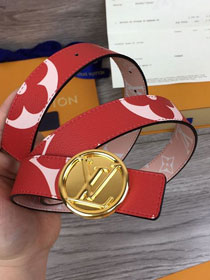 Louis vuitton monogram canvas 30MM belt M0055U red