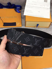 Louis vuitton monogram eclipse Initiales 40MM belt M0159Q