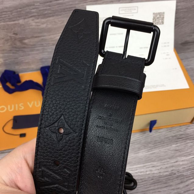 Louis vuitton monogram empreinte signature 35MM belt MP058T black