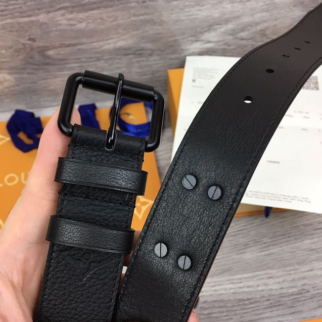 Louis vuitton monogram empreinte signature 35MM belt MP058T black
