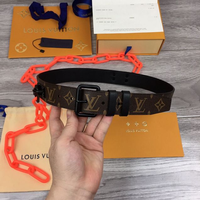 Louis vuitton monogram signature 35MM belt MP059T 