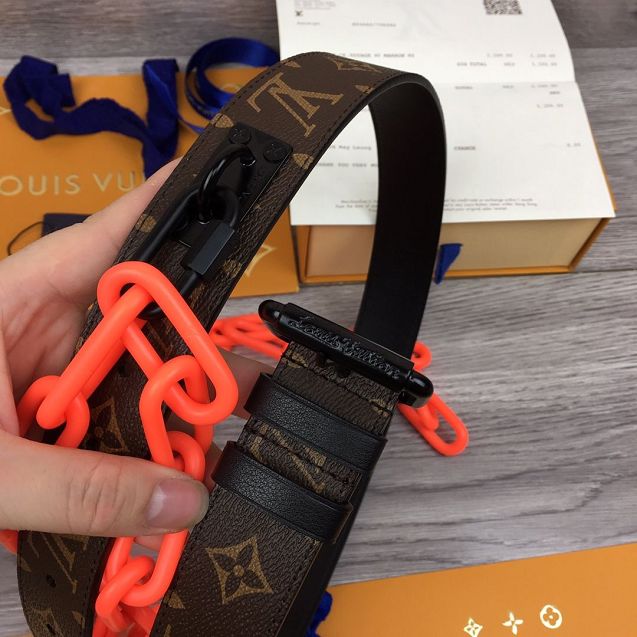 Louis vuitton monogram signature 35MM belt MP059T 