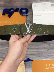 Louis vuitton original calfskin 40mm belt M0175 khaki