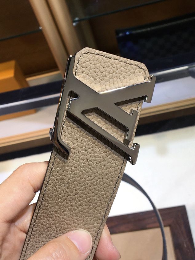 Louis vuitton original calfskin prism 40mm belt M0166 grey