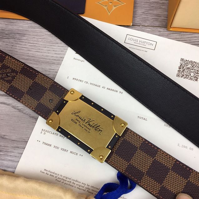Louis vuitton original damier ebene 40mm belt M0179