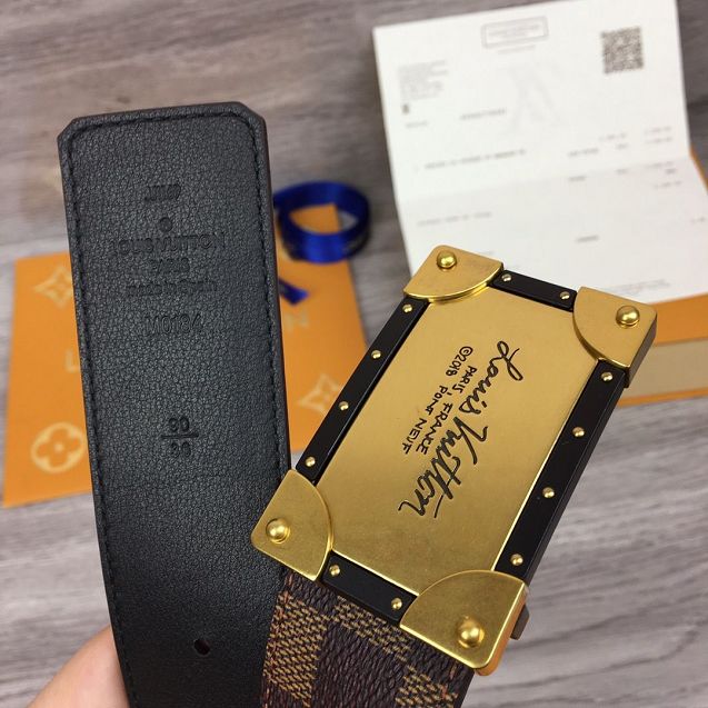Louis vuitton original damier ebene 40mm belt M0179