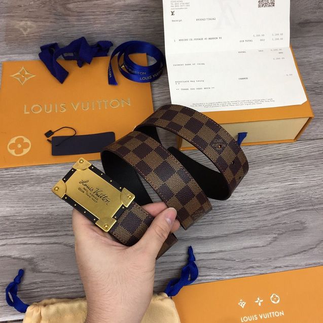 Louis vuitton original damier ebene 40mm belt M0179