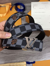 Louis vuitton original damier graphite 35mm belt M0190