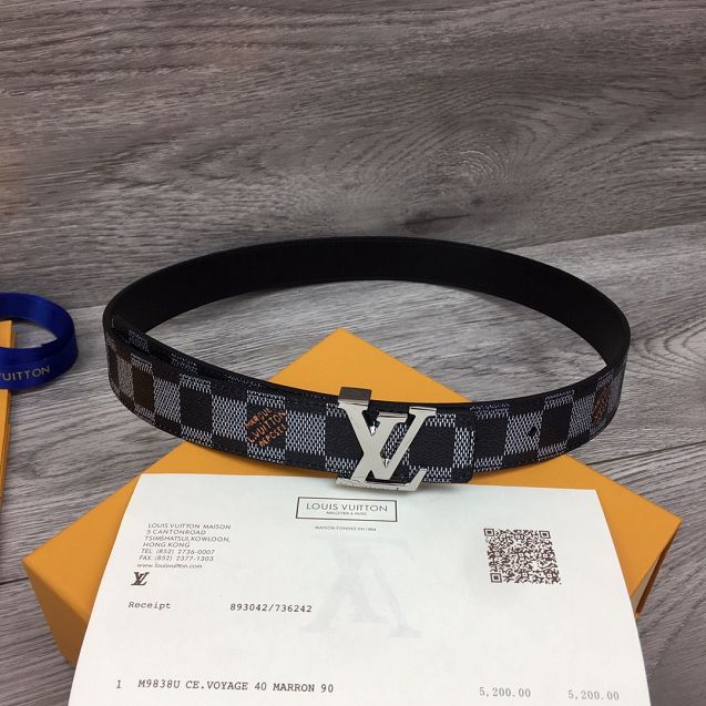Louis vuitton original damier graphite 35mm belt M0190