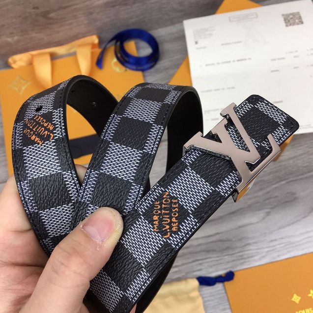 Louis vuitton original damier graphite 35mm belt M0190