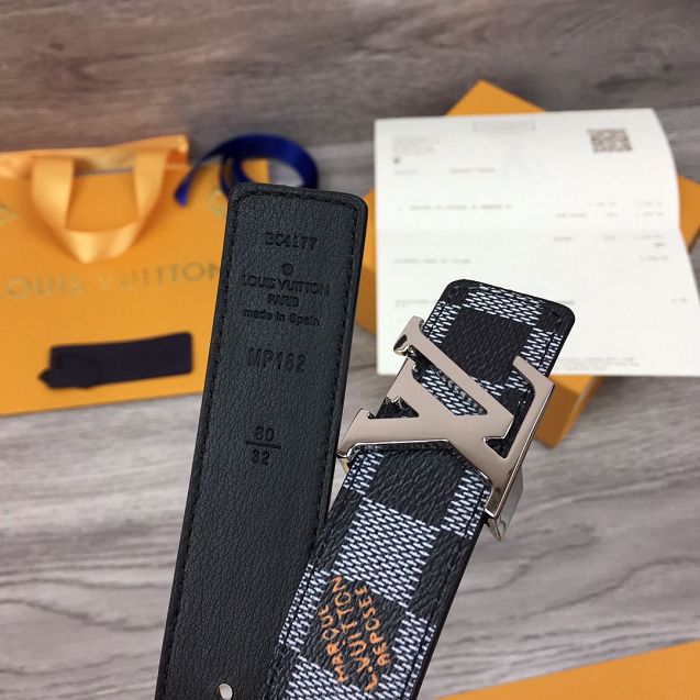 Louis vuitton original damier graphite 35mm belt M0190