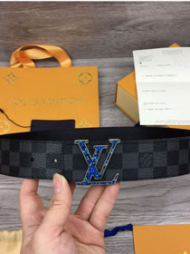 Louis vuitton original damier graphite 40mm belt M0169