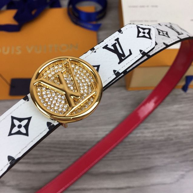 Louis vuitton original monogram 20mm belt M0185 red