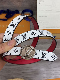 Louis vuitton original monogram 20mm belt M0185 rose red