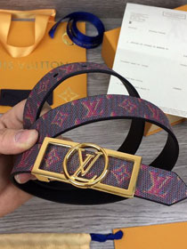 Louis vuitton original monogram 25mm belt M0173 red