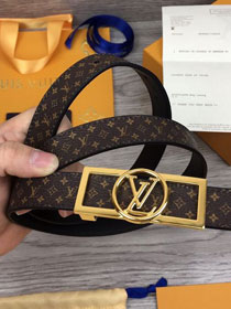 Louis vuitton original monogram canvas 25mm belt M0173