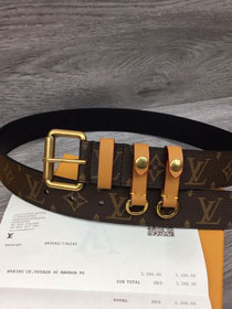 Louis vuitton original monogram canvas 35mm belt M0170