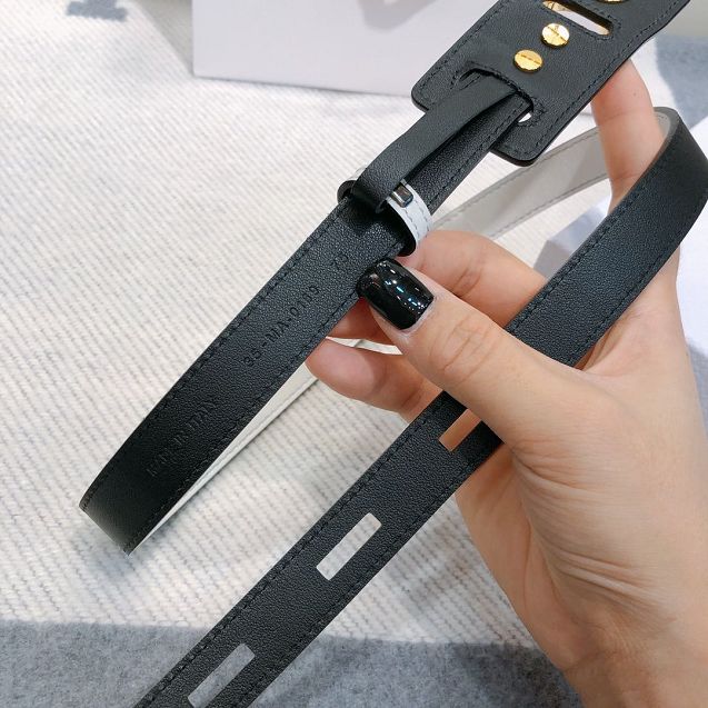 Dior original aged calfskin 20mm belt DR0011 white