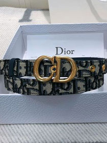 Dior original canvas 20mm belt DR0005 blue