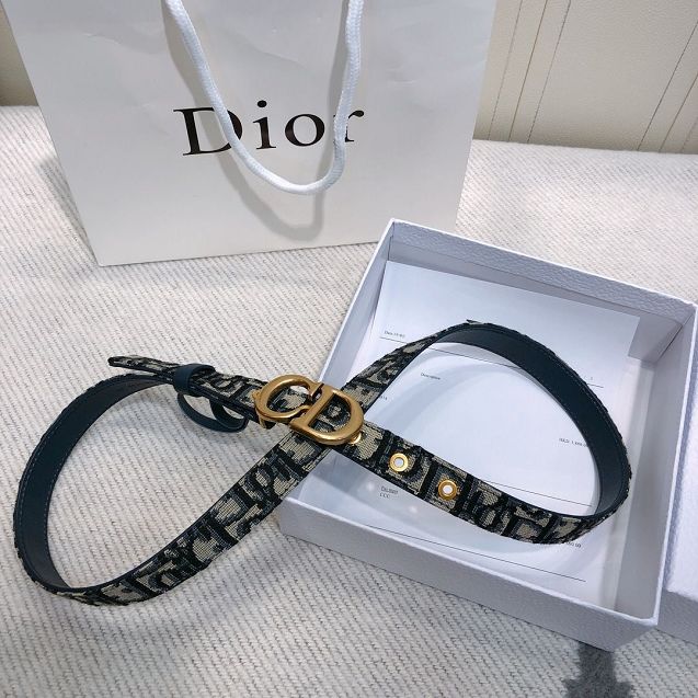 Dior original canvas 20mm belt DR0005 blue