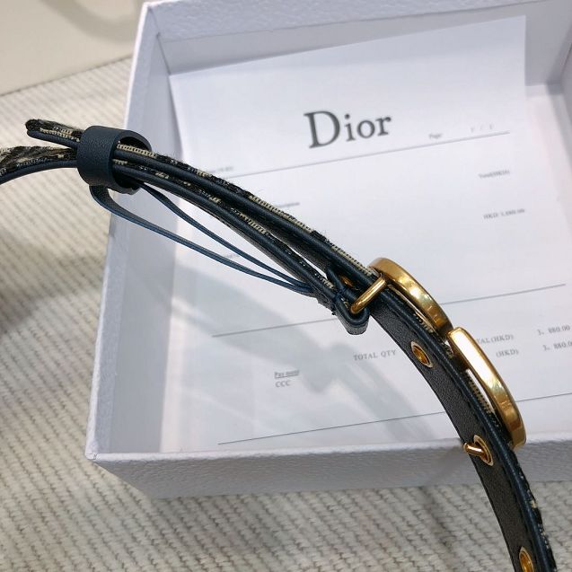 Dior original canvas 20mm belt DR0005 blue