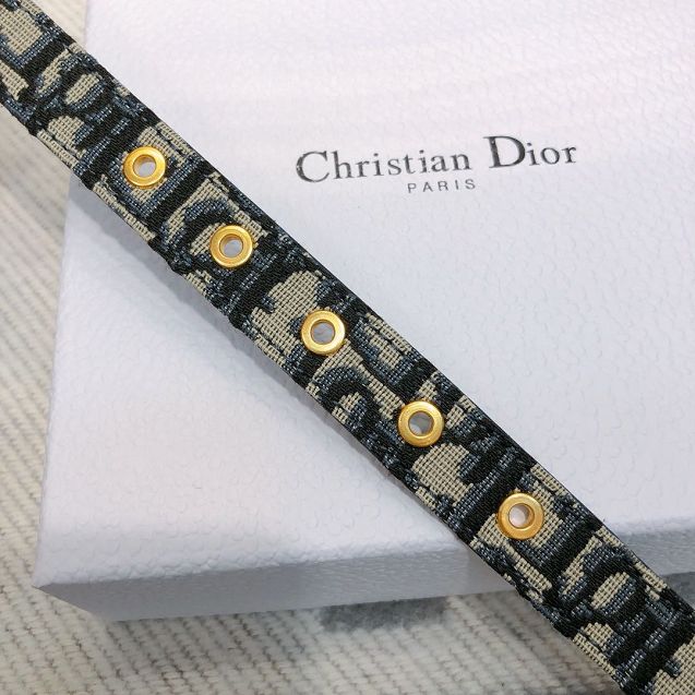 Dior original canvas 20mm belt DR0005 blue
