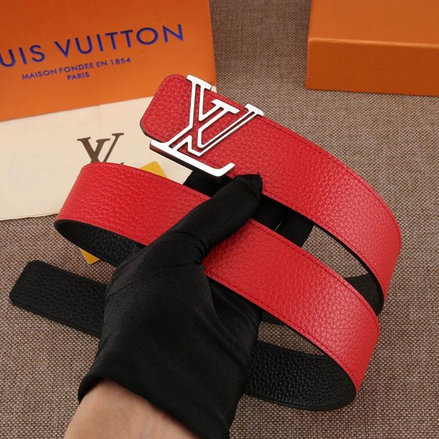 Louis vuitton original calfskin 40mm belt M0197 red