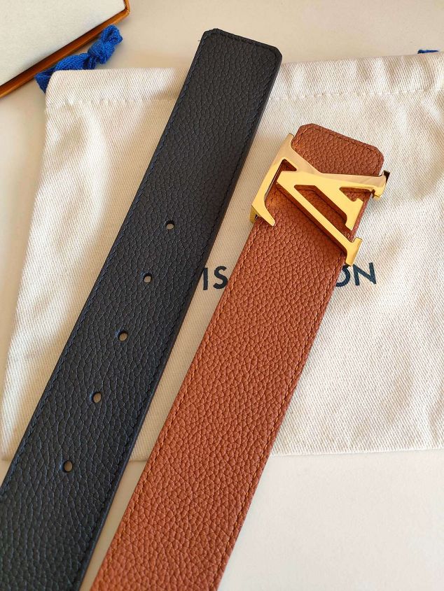 Louis vuitton original calfskin 40mm belt M0197 coffee
