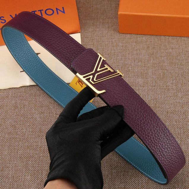 Louis vuitton original calfskin 40mm belt M0197 purple