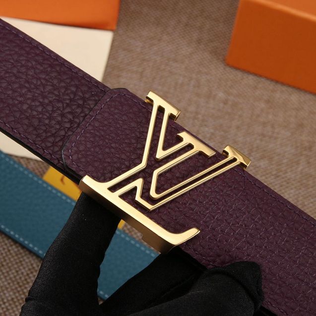 Louis vuitton original calfskin 40mm belt M0197 purple
