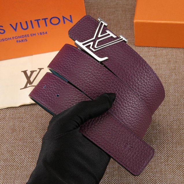 Louis vuitton original calfskin 40mm belt M0197 purple