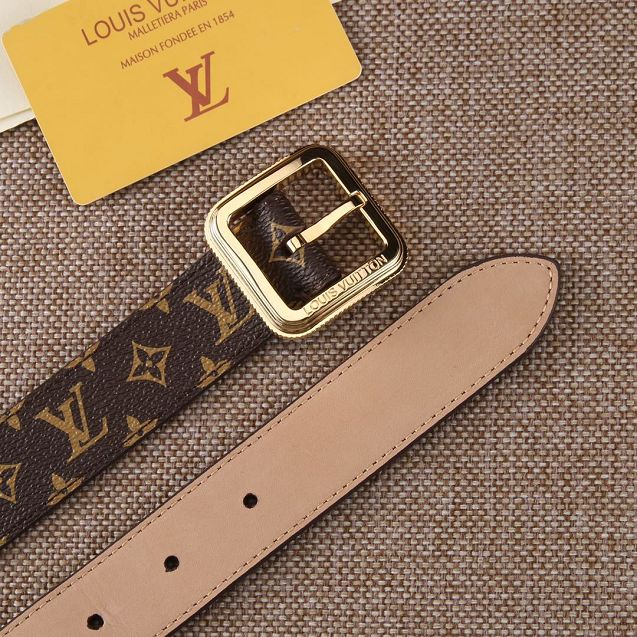 Louis vuitton original monogram canvas 35mm belt M0207