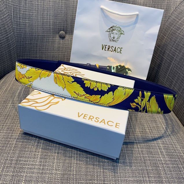 Vercase original calfskin 40mm belt VS0011 blue