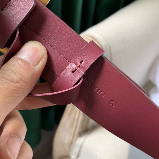 BV original calfskin 35mm belt V0006 bordeaux