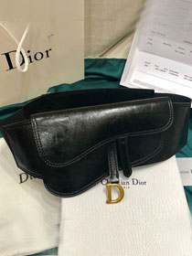 Dior original aged calfskin 120mm belt DR0014 black