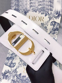 Dior original aged lambskin 45mm belt DR0012 white