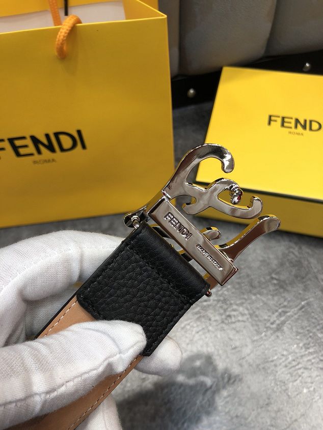 Fendi original calfskin belt 30mm FD0015 black