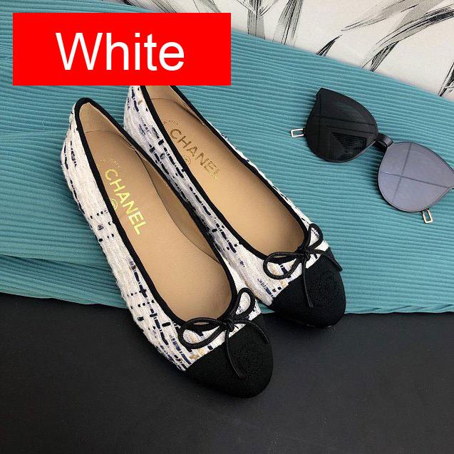 CC tweed ballerinas G02819 white&black