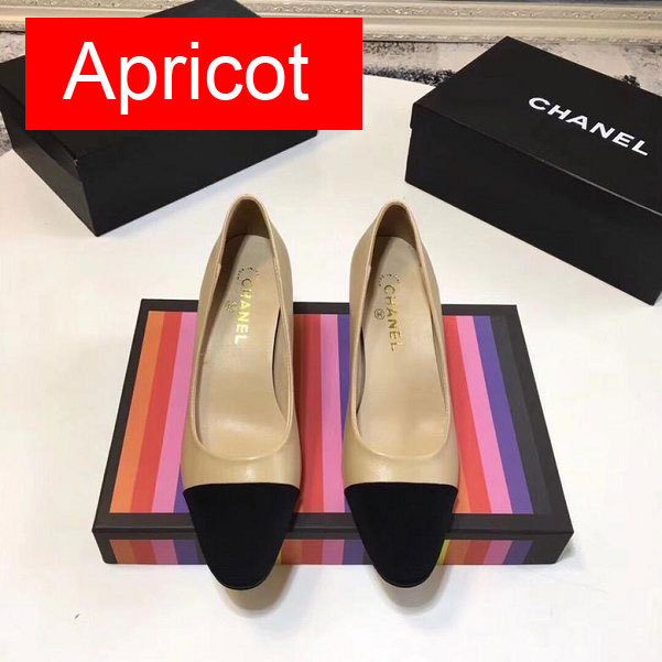 CC original lambskin pumps G34887 apricot