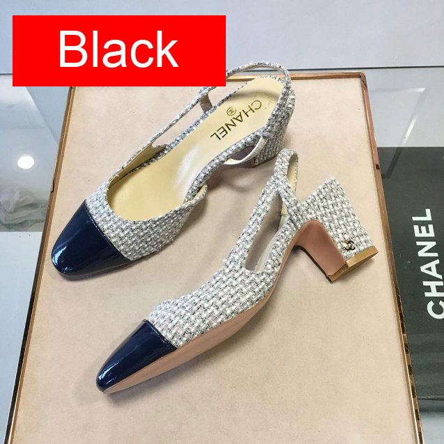 CC tweed slingbacks 55mm heel G31318 beige&pink