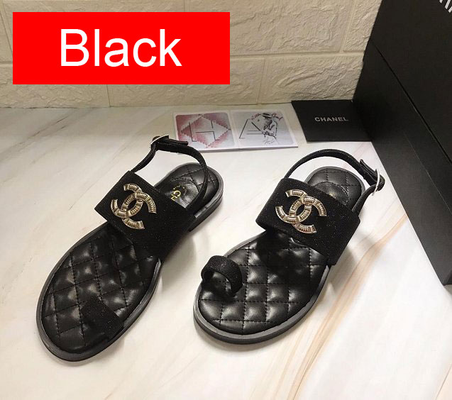 CC elastic&lambskin sandals G34625 black