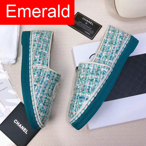 CC tweed PVC espadrilles G34819 blue