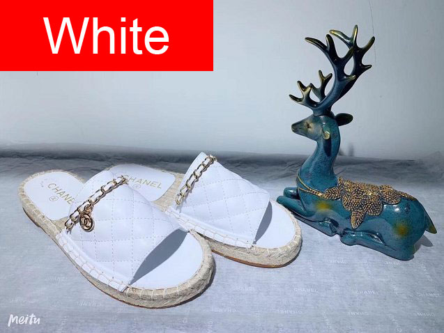 CC tweed calfskin mules G29760 white