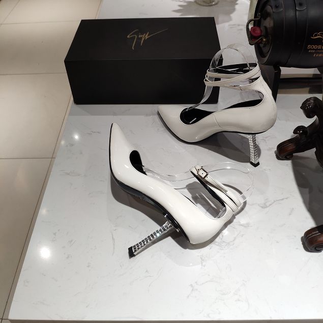 Giuseppe Zanotti original patent calfskin 85mm heel pumps GZ0011