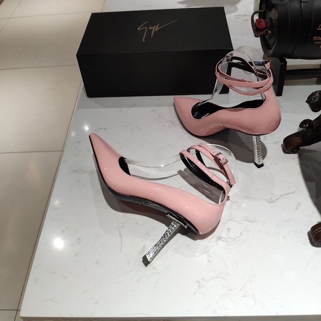 Giuseppe Zanotti original patent calfskin 85mm heel pumps GZ0011