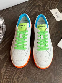 CC original calfskin sneakers G35934 blue&green&orange