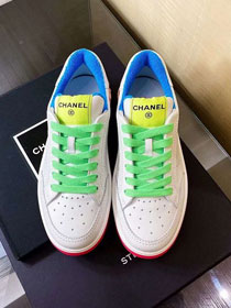 CC original calfskin sneakers G35934 white&blue