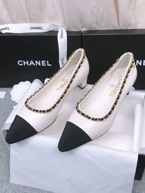 CC original lambskin&grosgrain 45mm pumps G35789