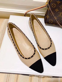 CC original lambskin&grosgrain flats G35788