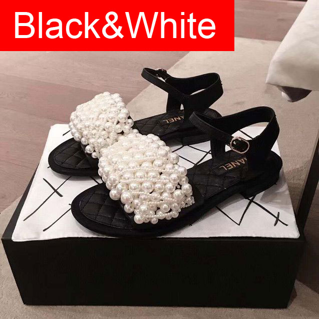 CC lambskin&pearls sandals G34687 